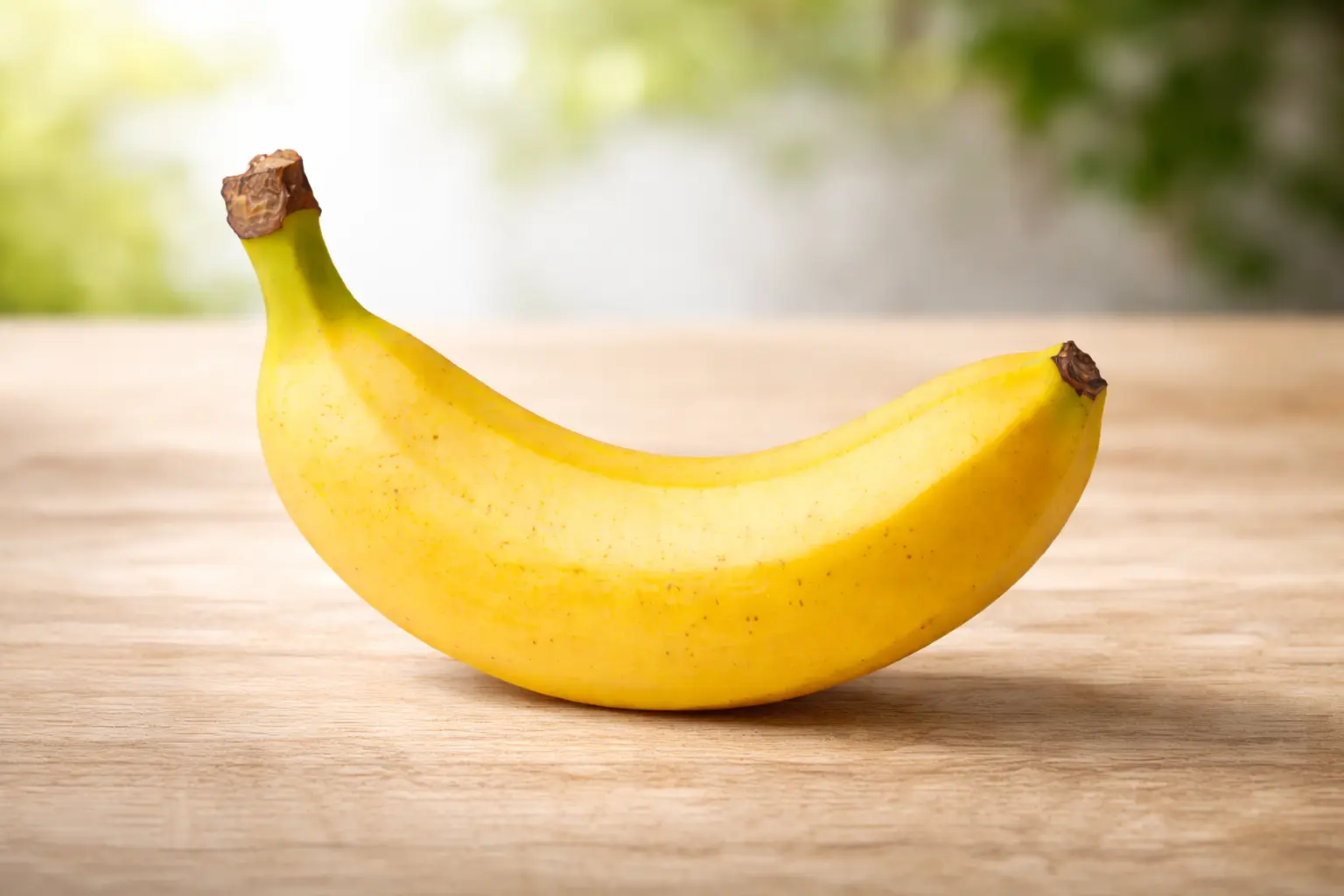 fresh ripe banana on wooden surface natural light energy fruit daily nutrition