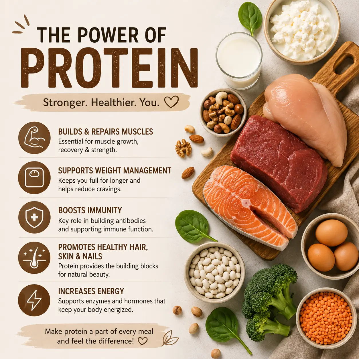 "Protein benefits from vegetarian foods including tofu, lentils, soybeans, quinoa, nuts, seeds and leafy green vegetables